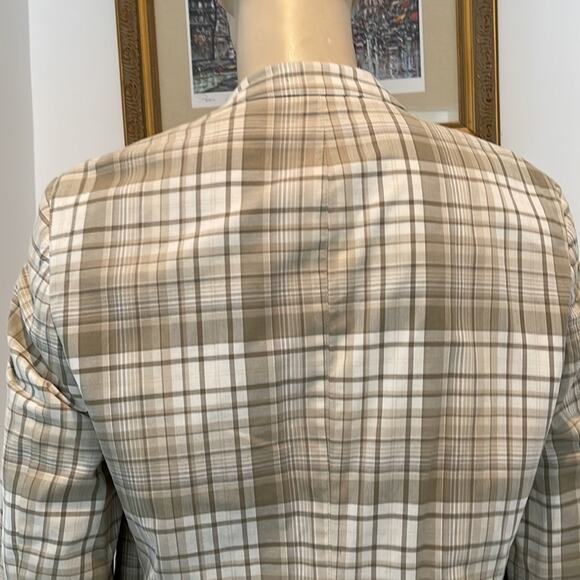 Haspel Premium Tailored Men’s Blazer Plaid Size 44L NWT - Picture 8 of 14